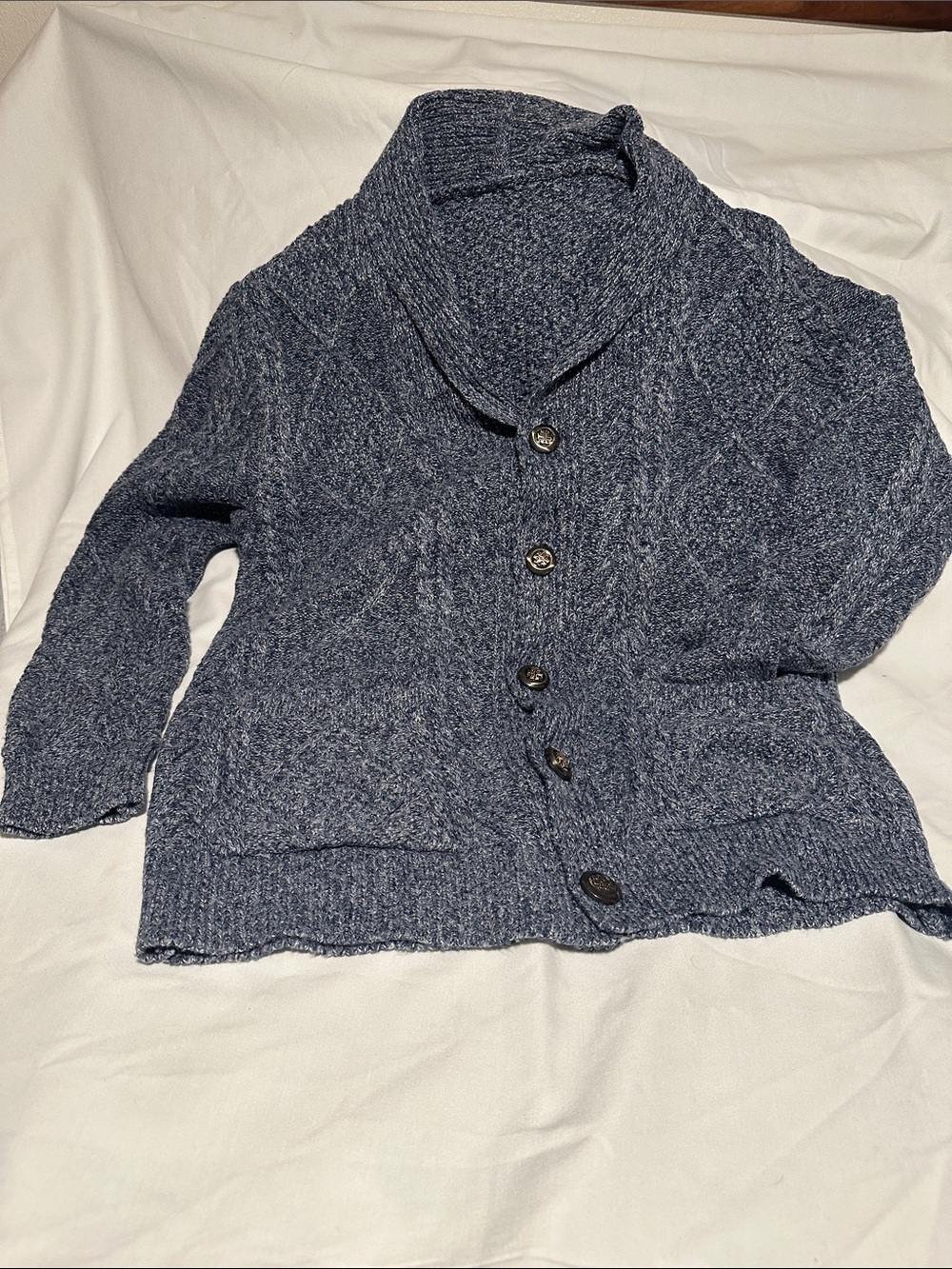 Men’s grayish blue sweater, was a gift and 
Never used.
Without tag